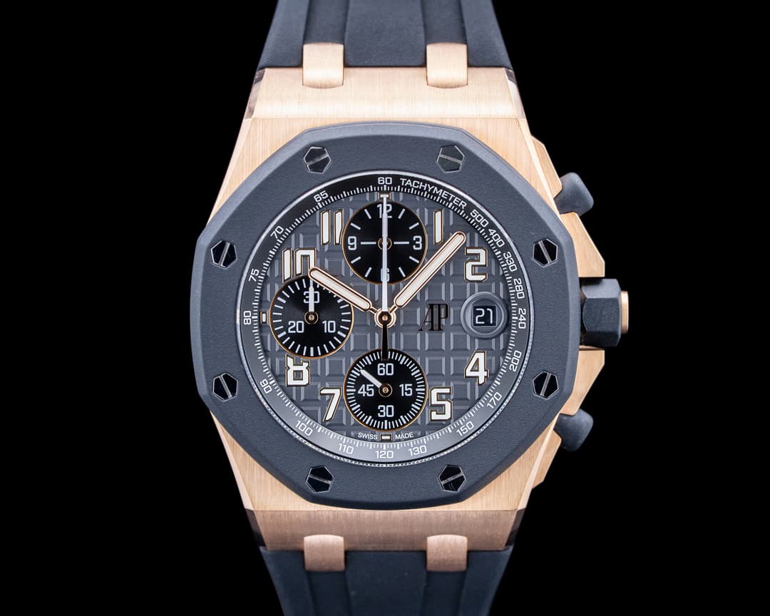 Audemars Piguet 26238OK Royal Oak Offshore Chronograph 18K Rose Gold Gray Dial
