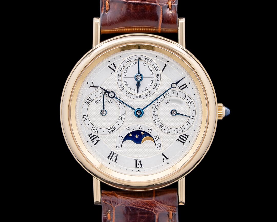 Breguet 3050BA Classique Perpetual Calendar 18K Yellow Gold Silver Dial