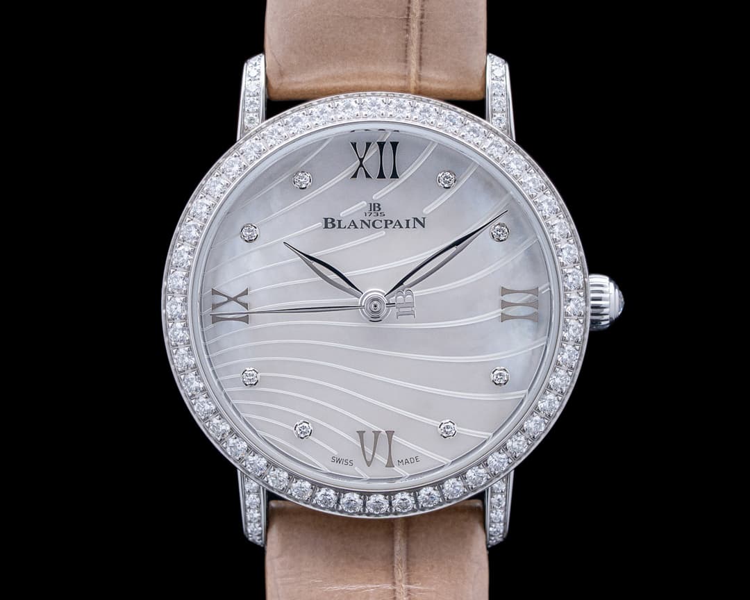 Blancpain 6104 Villeret Ultra-Slim SS Mother of Pearl Diamond Dial
