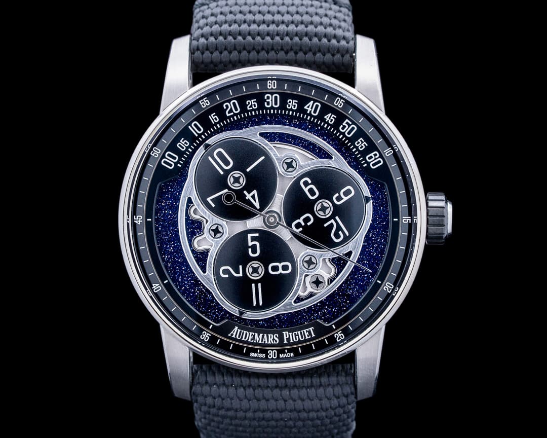 Audemars Piguet 15212NB Code 11.59 Starwheel 18K White Gold Blue Aventurine Dial