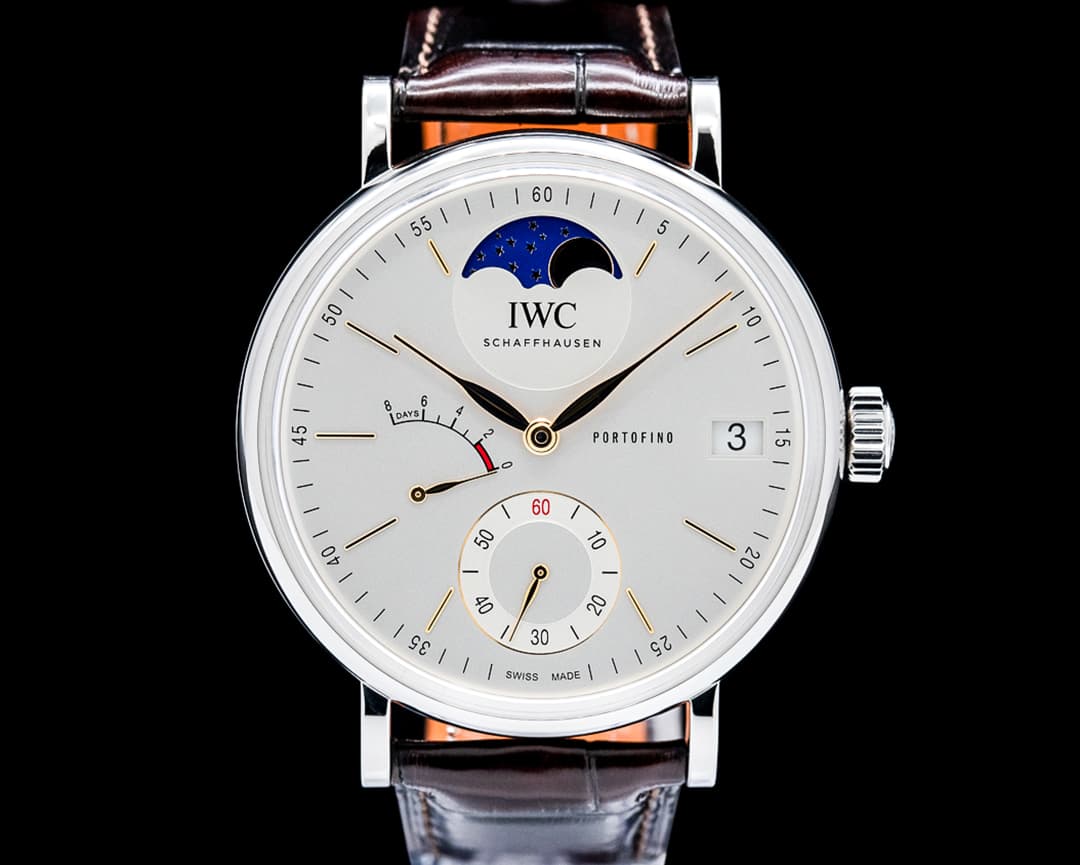 IWC IW516401 Portofino Hand-Wound Moon Phase SS Silver Dial