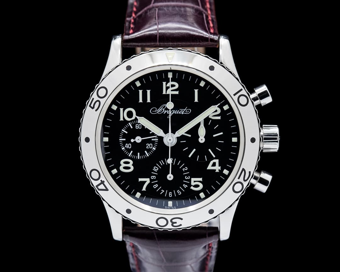 Image of Breguet 3800ST Type XX Aeronavale SS Black Dial