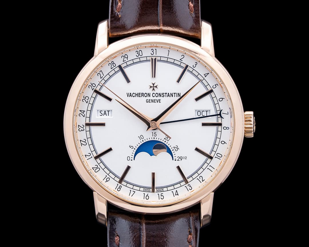 Vacheron Constantin 4010T Traditionnelle Complete Calendar 18K Rose Gold Silver Dial
