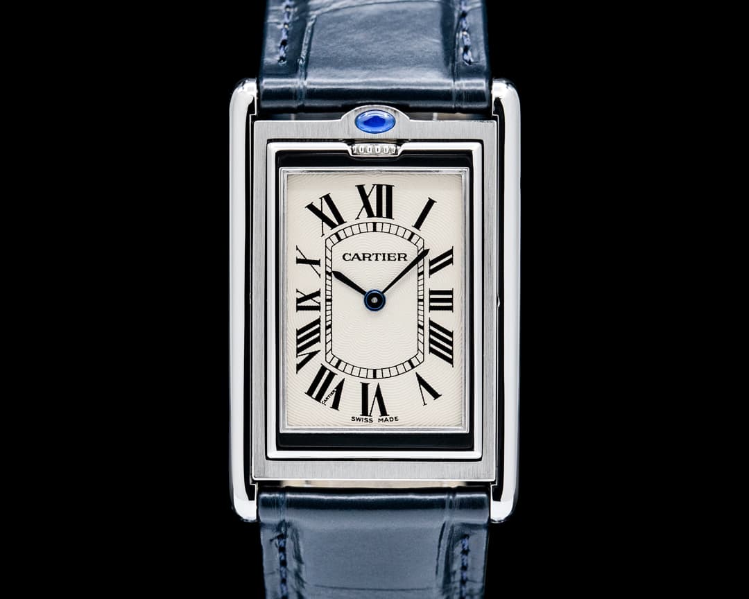Cartier 2390 Tank Basculante SS Silver Dial