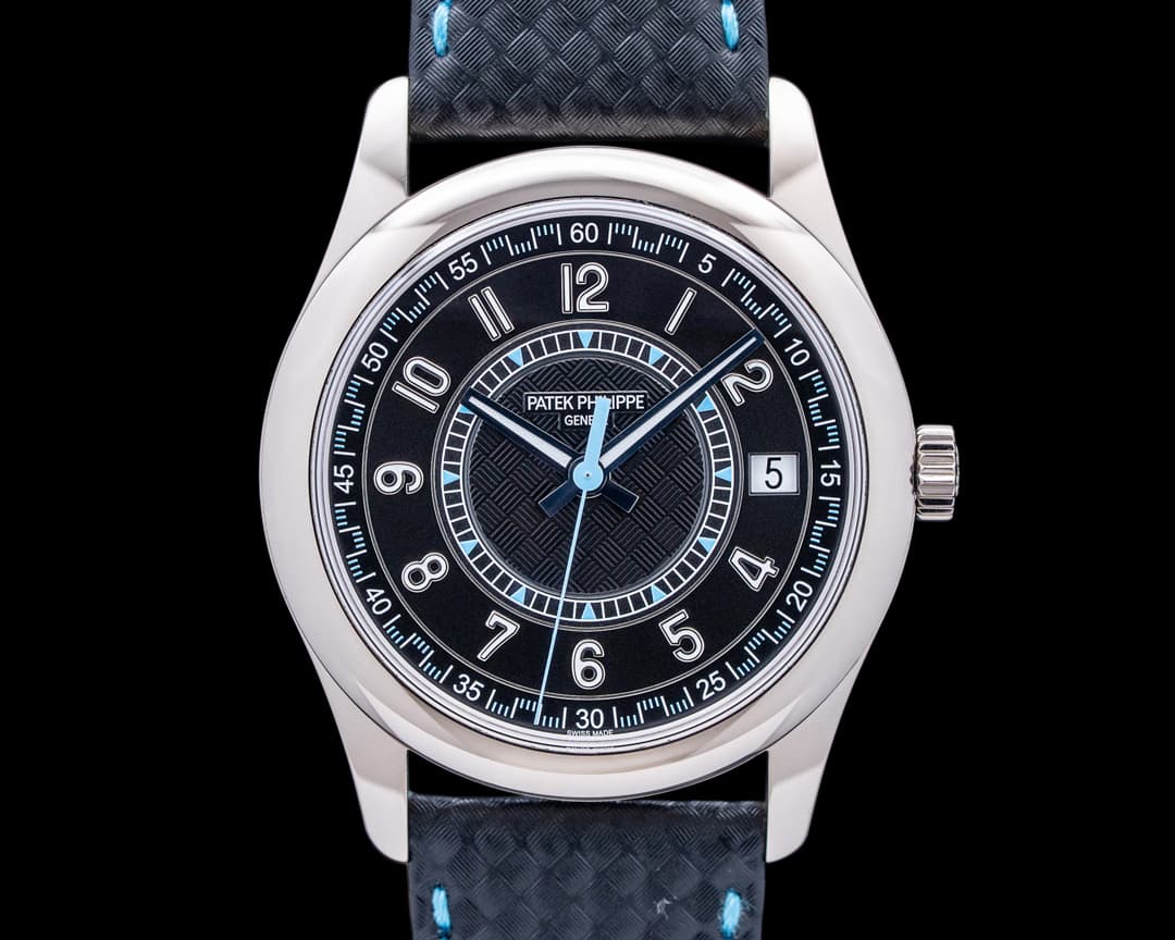 Patek Philippe 6007G Calatrava 18K White Gold Black Dial