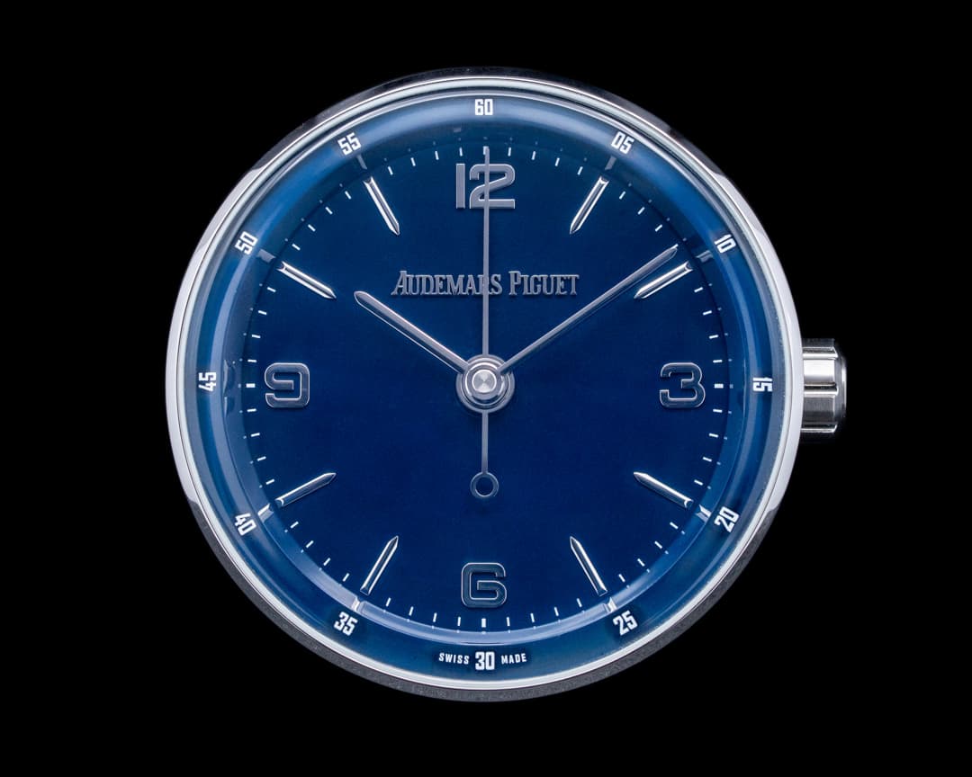 Audemars Piguet Code 11.59 Table Clock SS Blue Dial 2019