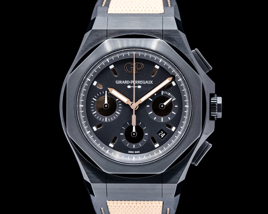 Girard Perregaux Laureato Absolute Gold Fever Chronograph Titanium Black Dial LIMITED