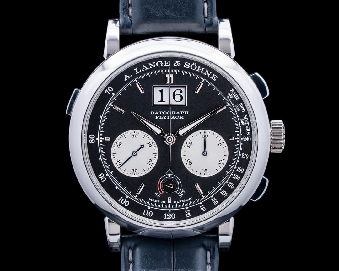 A. Lange and Sohne 405.035 Datograph Up / Down Platinum Black Dial