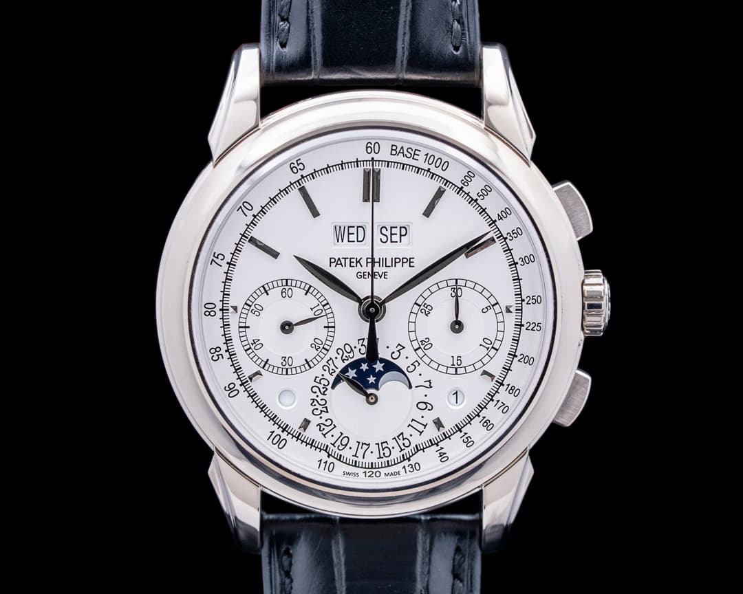 Patek Philippe 5270G Perpetual Calendar Chronograph 18K White Gold Silver Dial