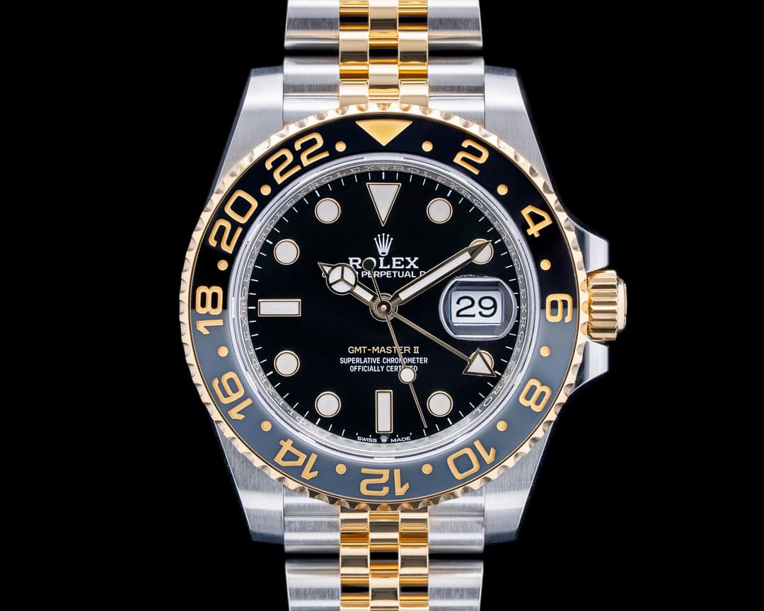 Rolex 126713GRNR GMT Master II SS / 18K YG Black Dial