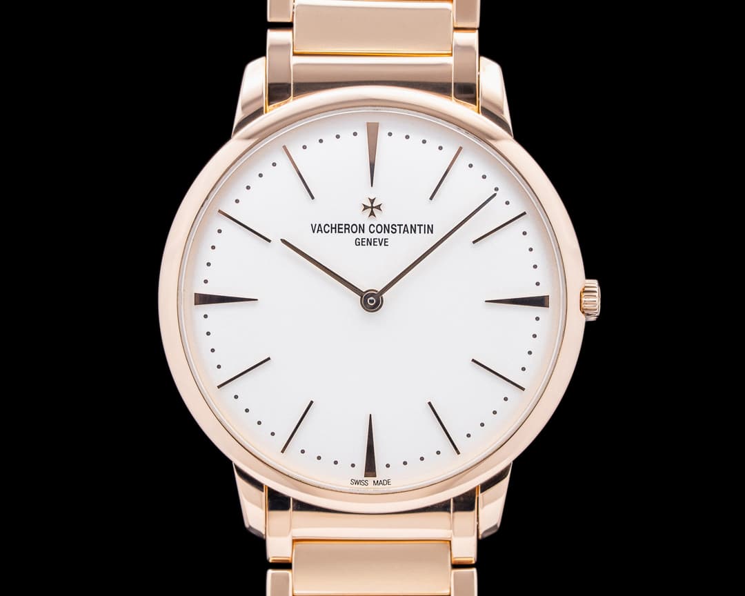 Vacheron Constantin Patrimony Contemporaine 40MM Manual 18K Rose Gold Silver Dial