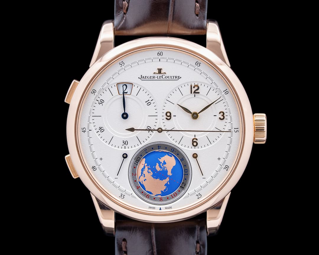 Jaeger LeCoultre Q6062420 Duometre Unique Travel Time 18K Rose Gold Silver Dial
