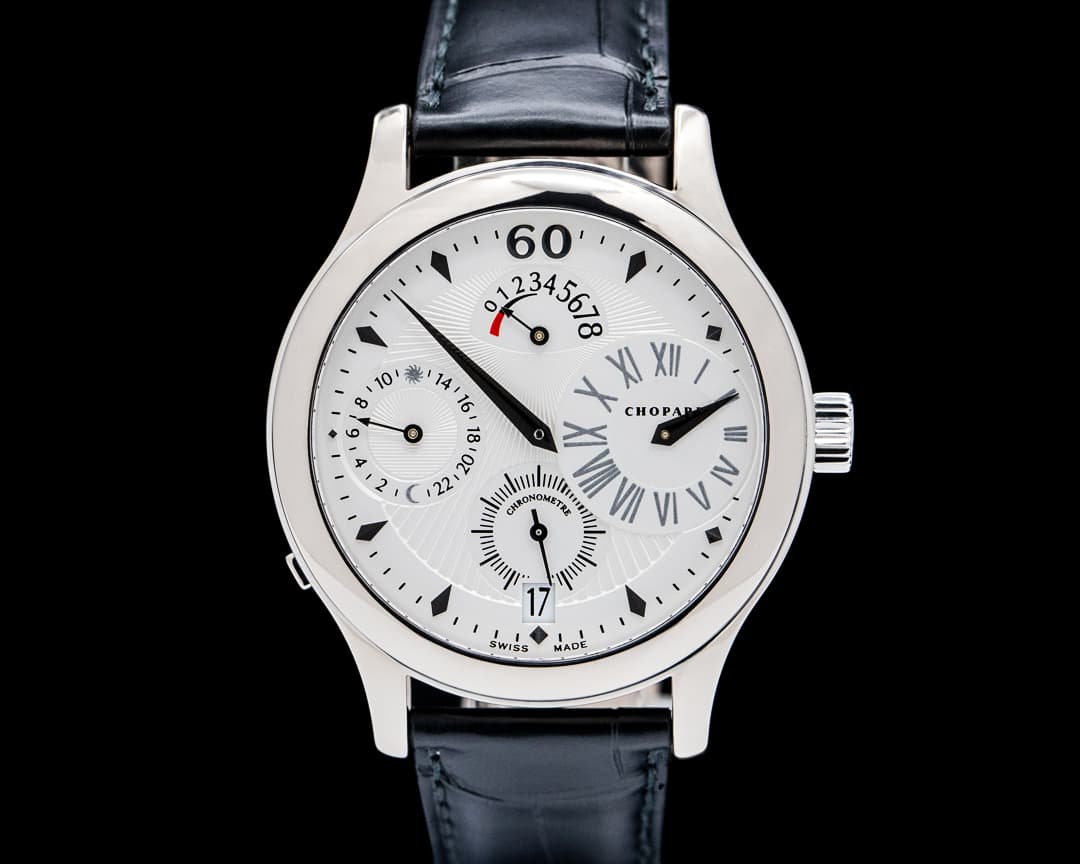 Chopard 16/1874 LUC Regulator GMT 18K White Gold Silver Dial LIMITED