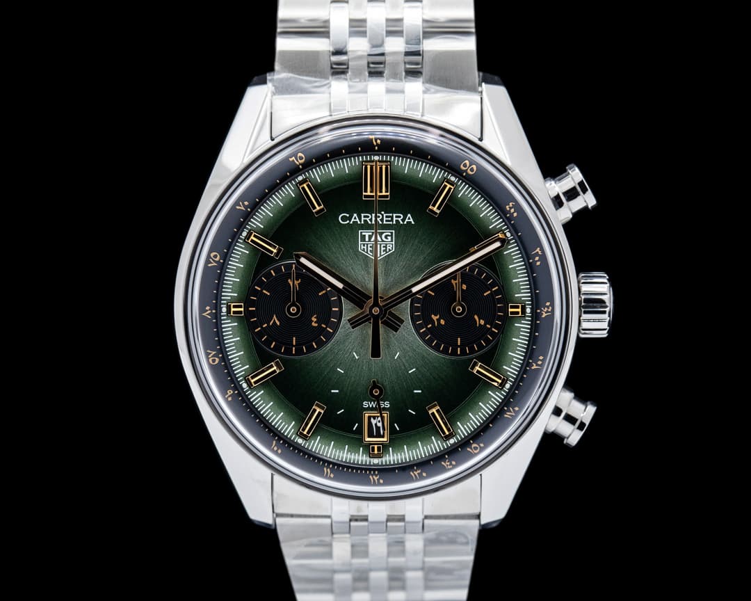 TAG Heuer Carrera Chronograph MEIA Middle East SS Green Dial UNWORN LIMITED