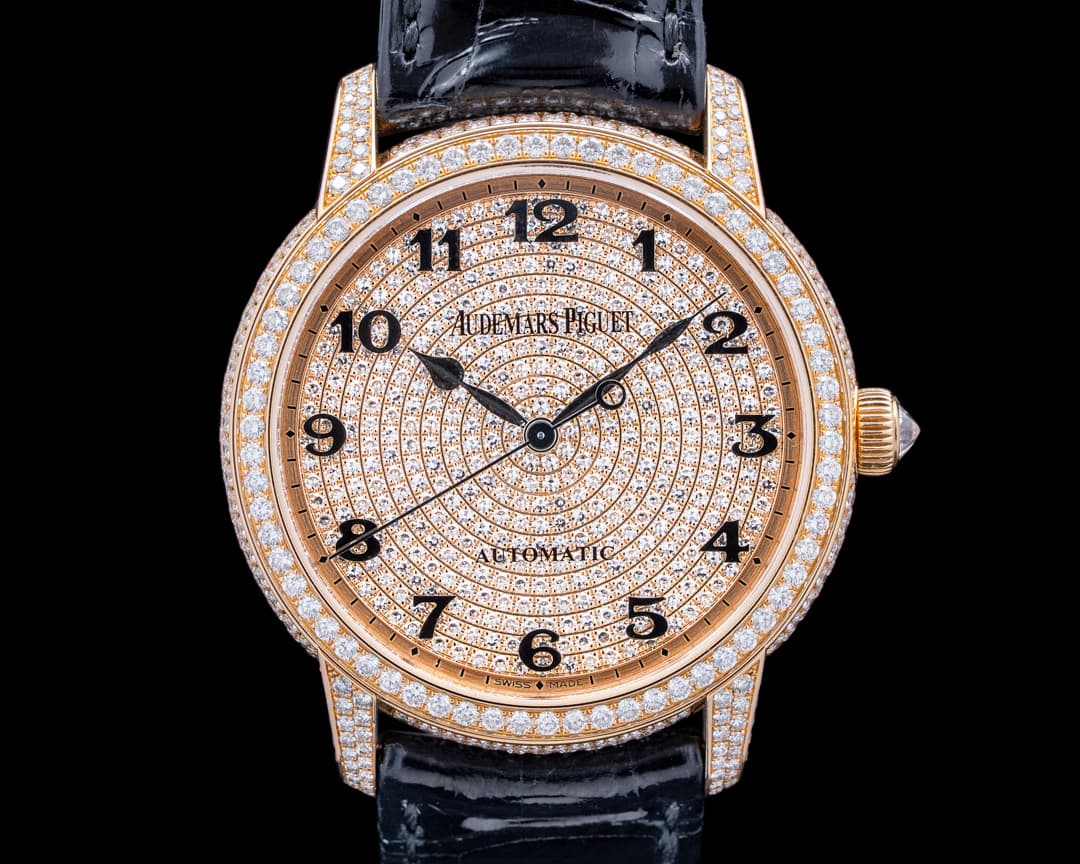 Audemars Piguet Jules Audemars Diamonds 18K Rose Gold Pave Dial