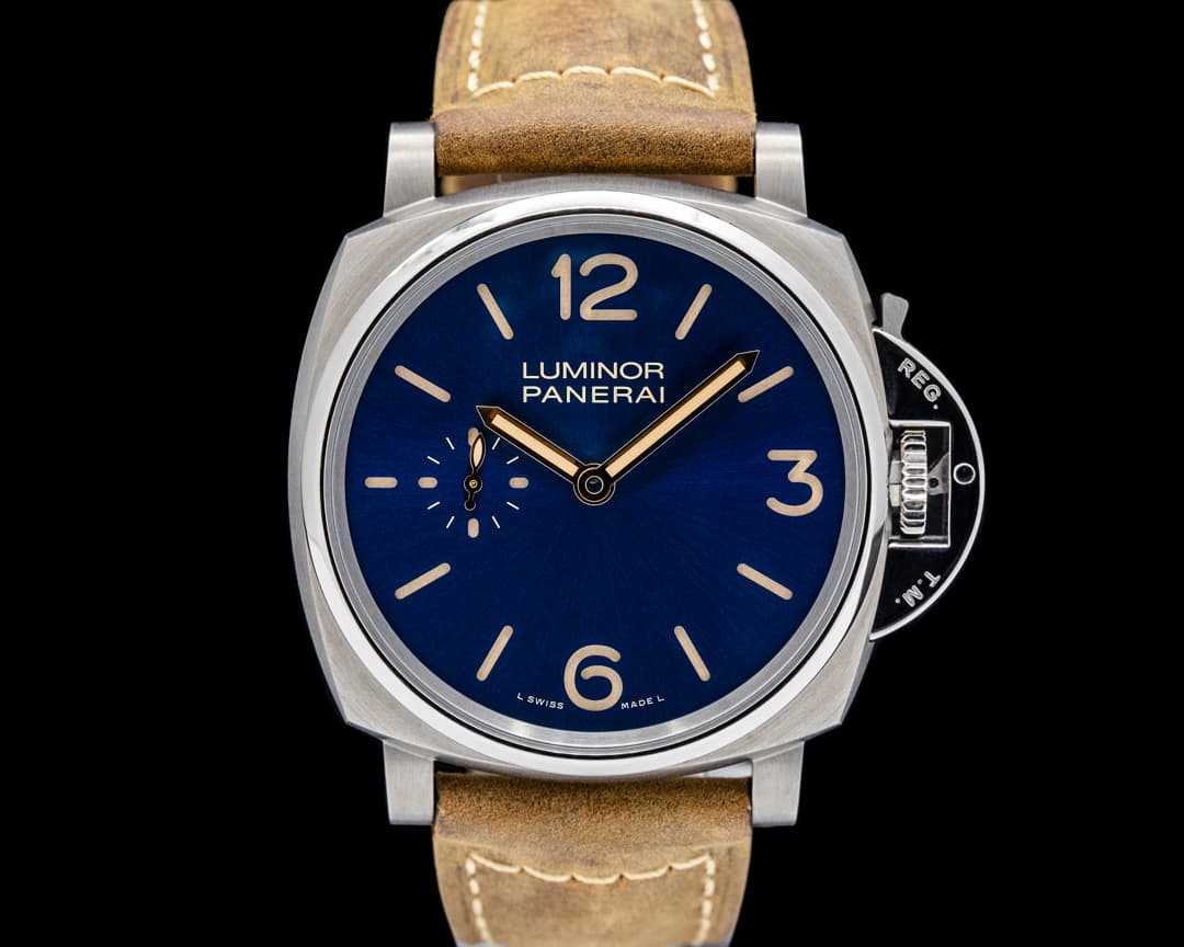 Panerai PAM00728 Luminor Due 3 Days Titanium Blue Dial