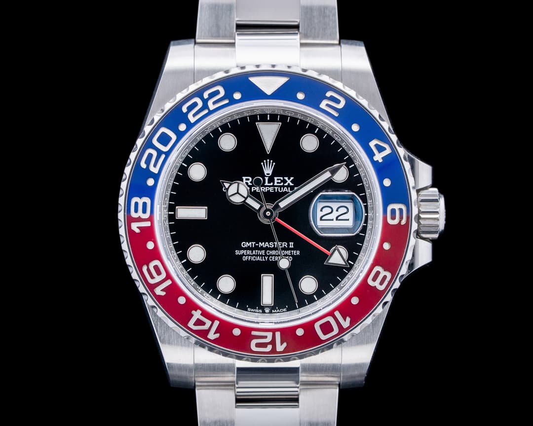 Rolex 126710BLRO GMT-Master II Pepsi Bezel SS Black Dial