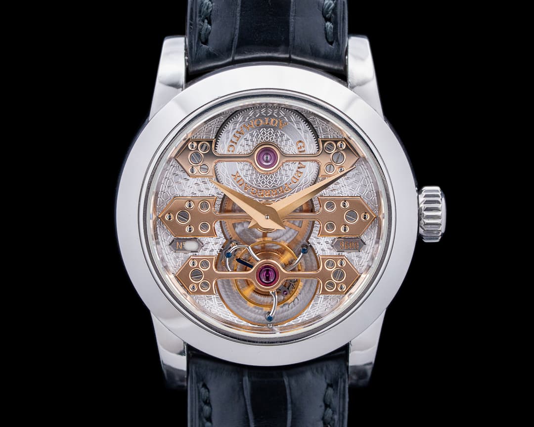 Girard-Perregaux 9925 Tourbillon with Three Gold Bridges Platinum Skeleton Dial