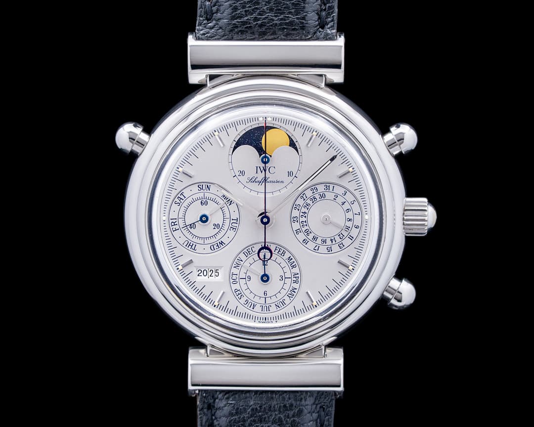 IWC 3751 Da Vinci Perpetual Calendar Rattrapante Platinum Gray Dial