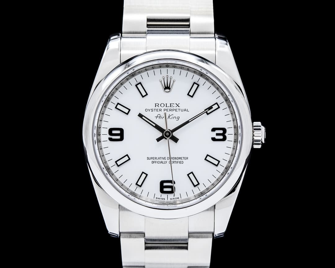 Rolex 114200 Air-King SS White Dial Circa. 2007