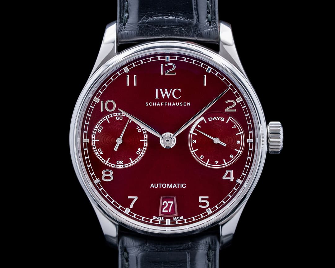 IWC IW500714 Portugieser Automatic SS Burgundy Dial