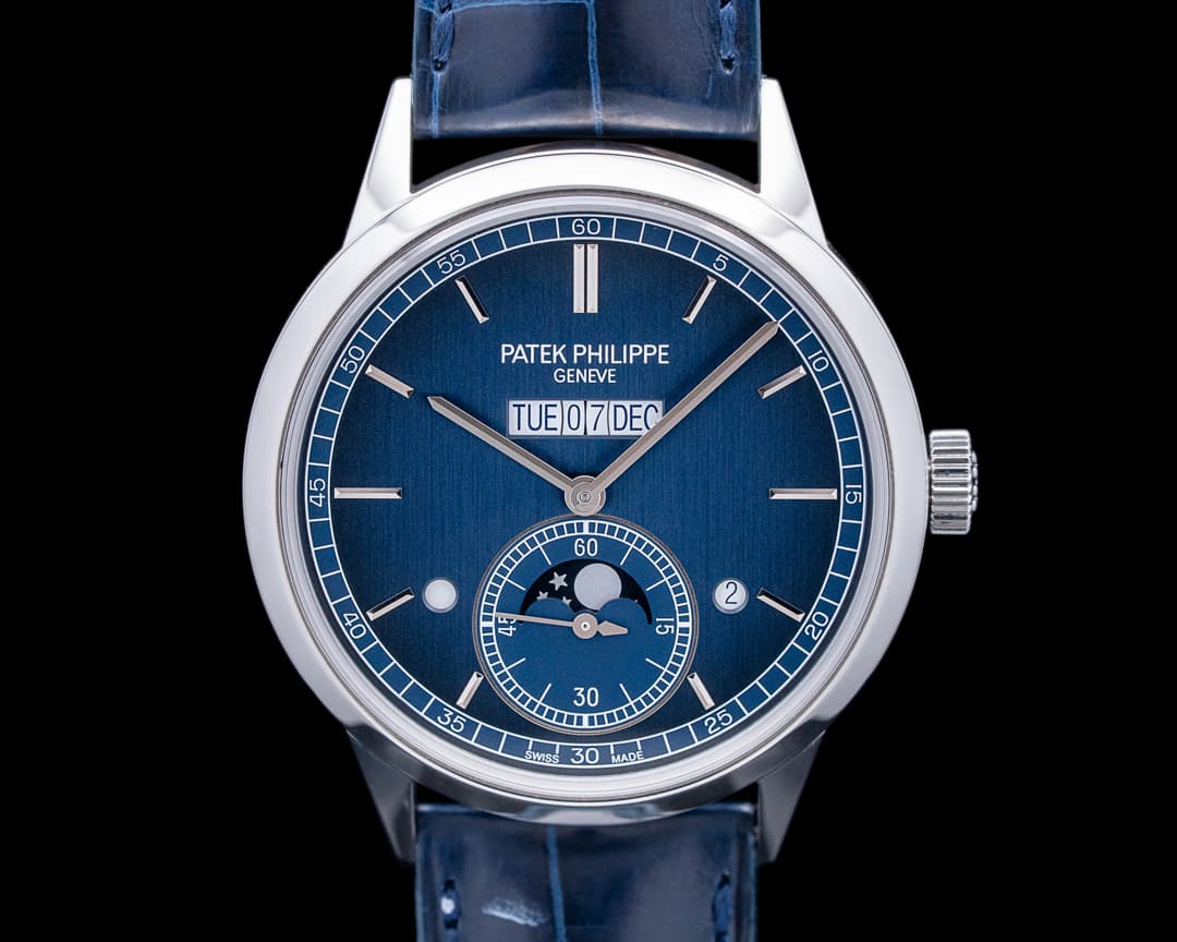 Patek Philippe 5236P In-line Perpetual Calendar Platinum Blue Dial