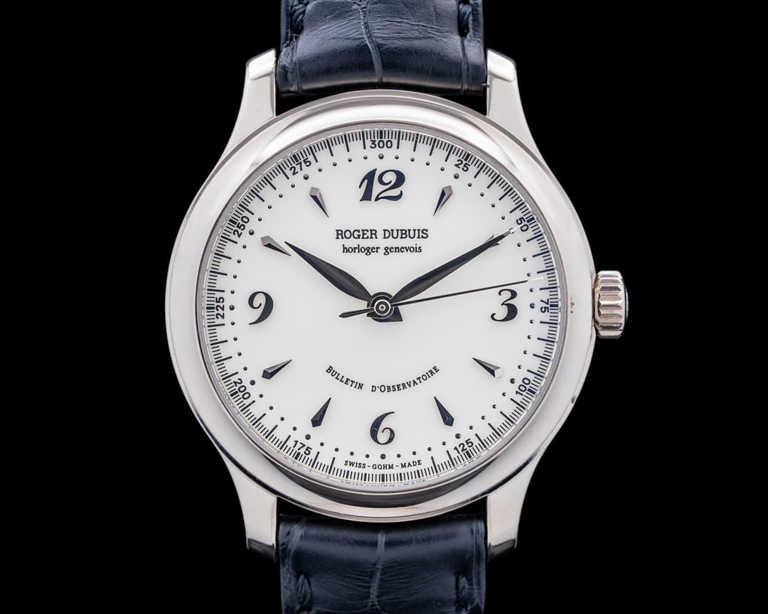 Roger Dubuis H37.57.0 Hommage 18K White Gold Cream Dial LIMITED