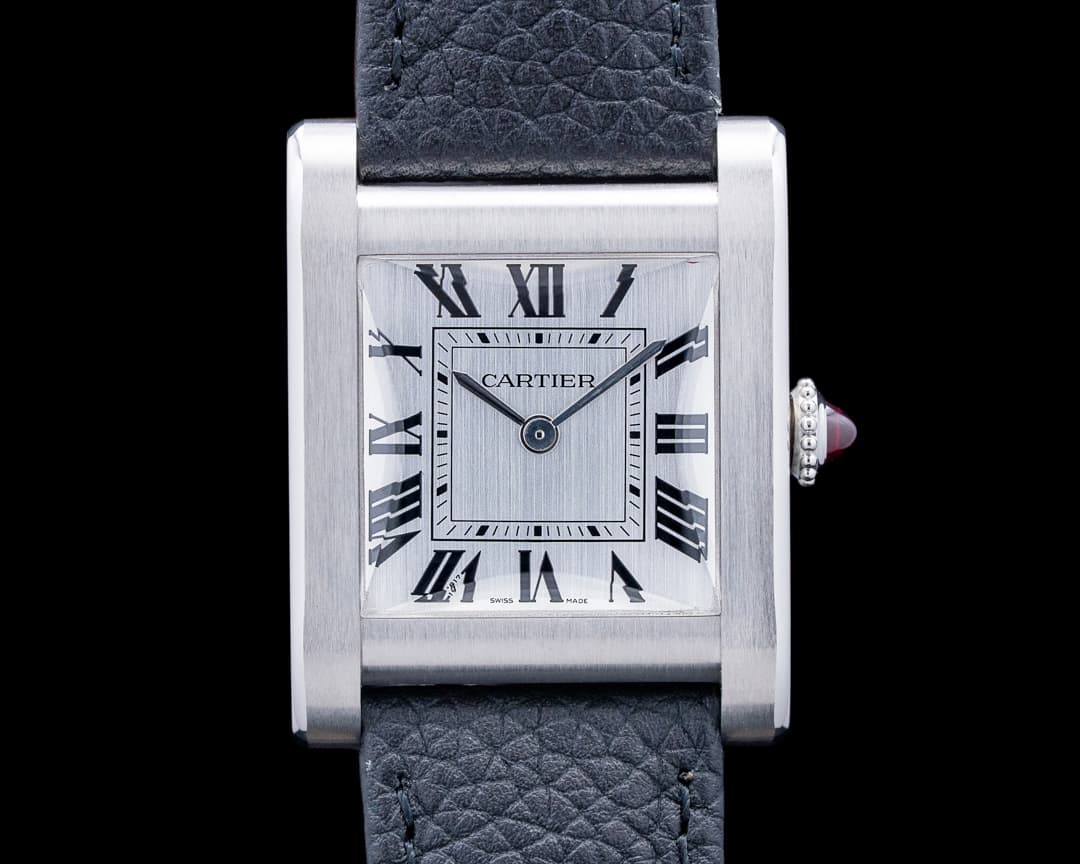 Cartier WGTA0109 Tank Normale Platinum Silver Dial