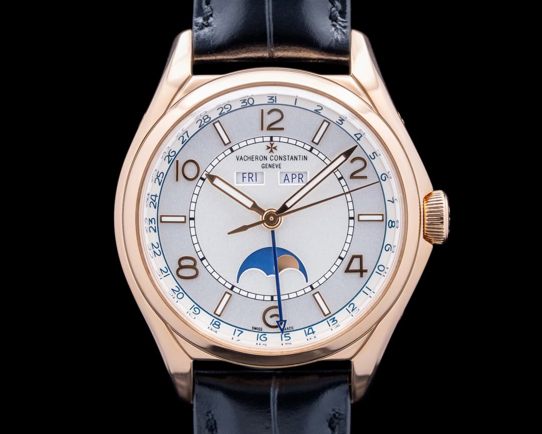 Vacheron Constantin 4000E Fiftysix Complete Calendar 18K Pink Gold Silver Dial
