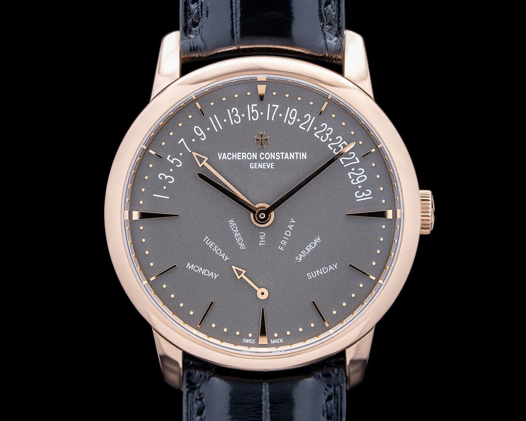 Vacheron Constantin 4000U Patrimony Retrograde Day-Date 18K Rose Gold Gray Dial