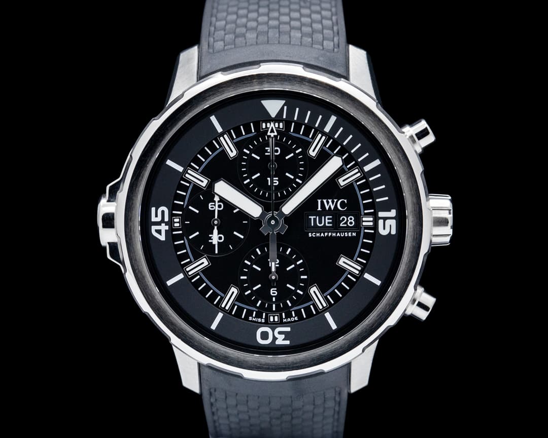 IWC IW376803 Aquatimer Chronograph SS Black Dial