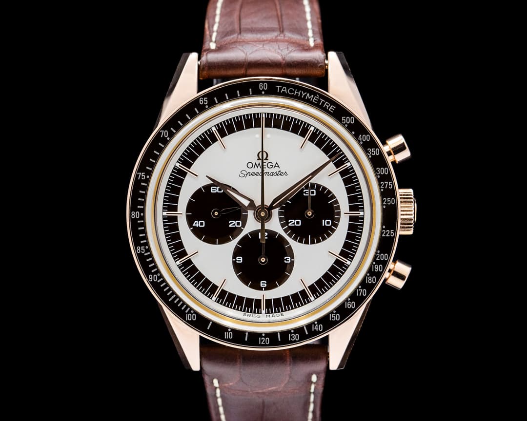 Omega Speedmaster Anniversary 18K Rose Gold Silver Dial
