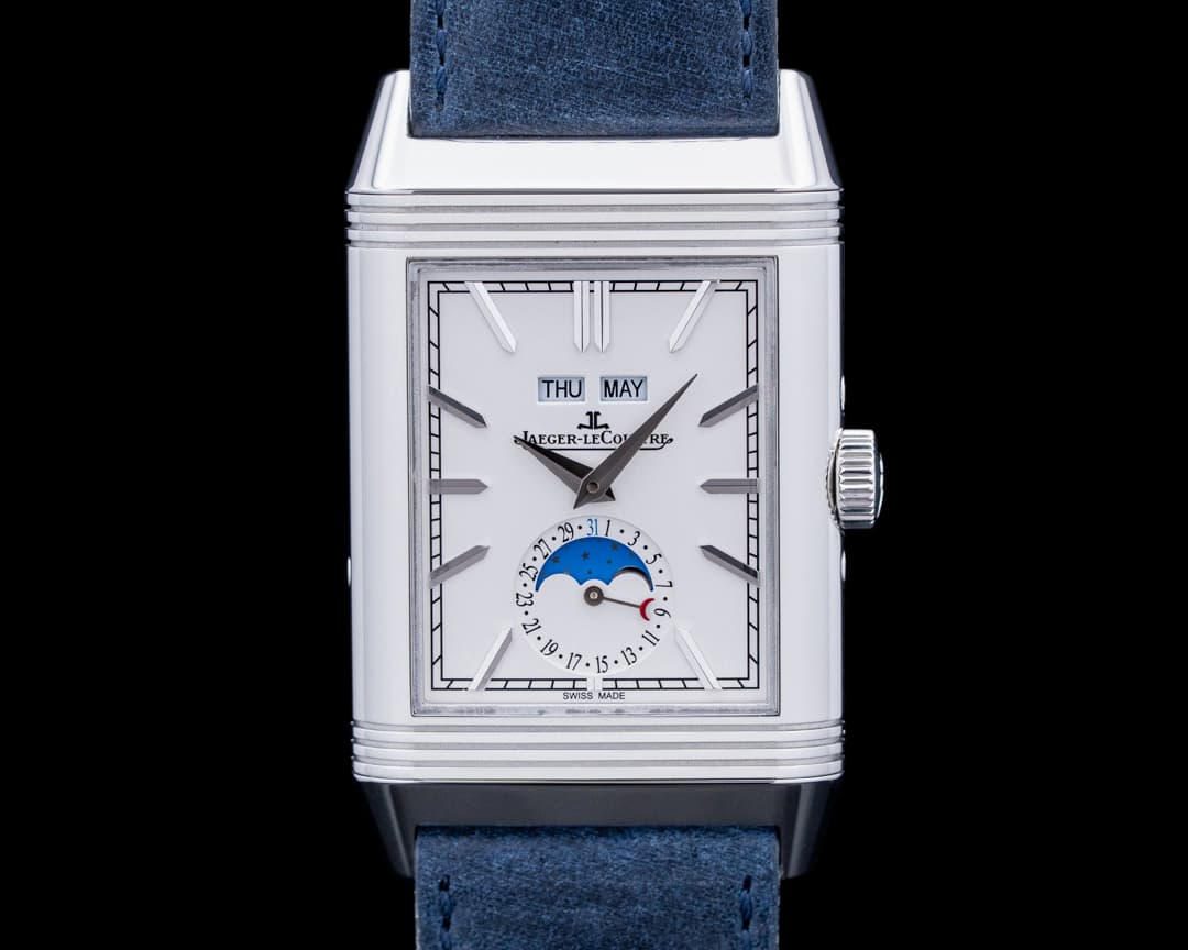 Jaeger-LeCoultre Q3918420 Reverso Tribute Duoface Calendar SS Silver Dial