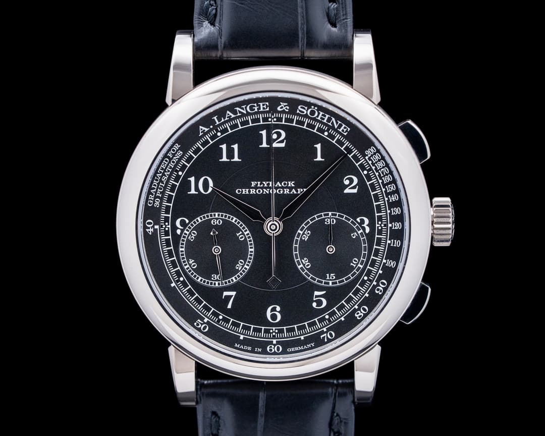 A. Lange & Söhne 414.028 1815 Chronograph 18K White Gold Black Dial