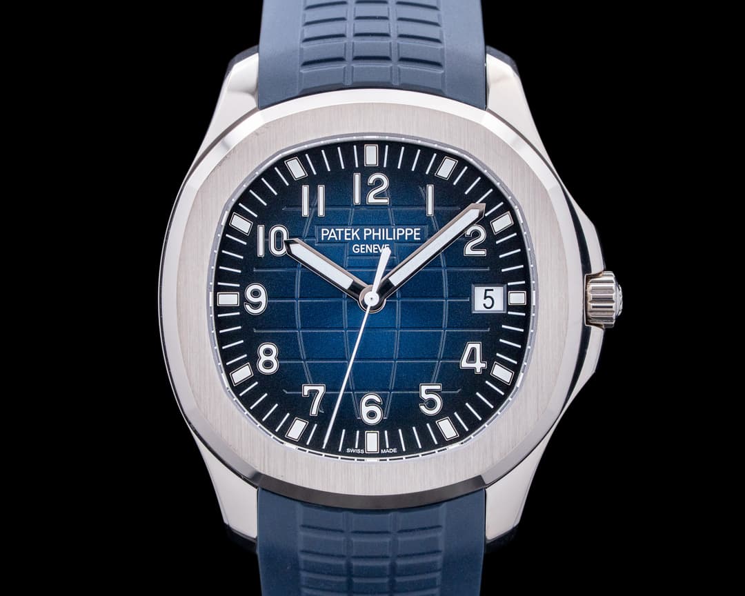 Patek Philippe 5168G Aquanaut 18K White Gold Blue Dial