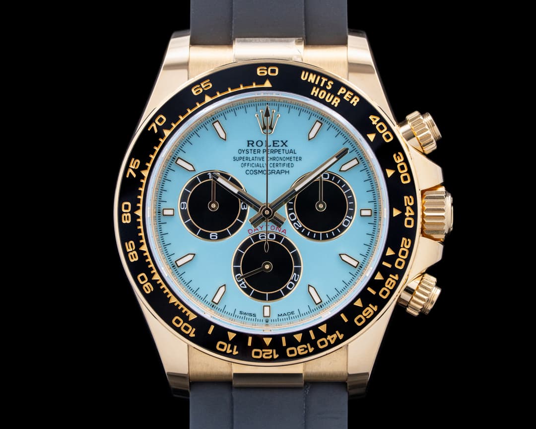 Rolex 126518LN Daytona 18K Yellow Gold Turquoise Blue Dial