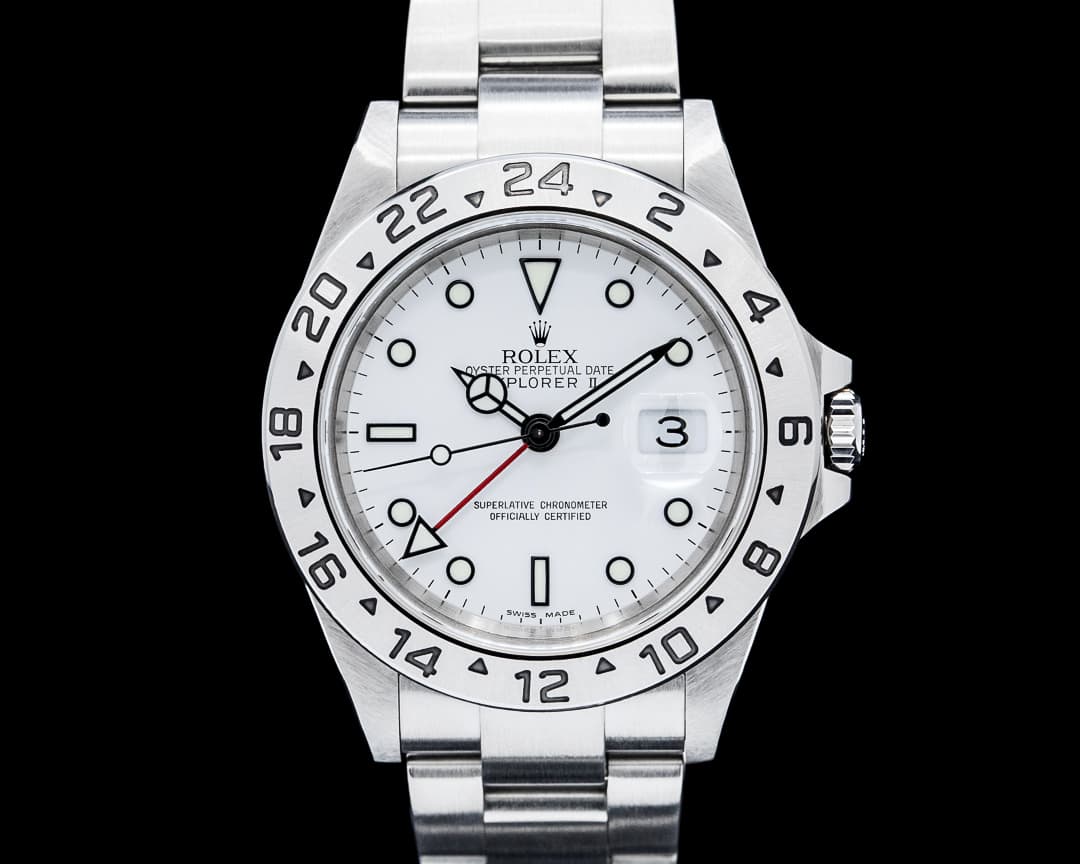Rolex 16570 Explorer II SS White Dial