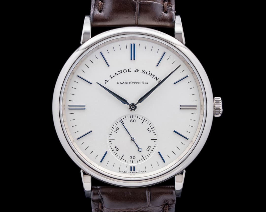 A. Lange & Söhne 380.027 Saxonia Automatic 18K White Gold Silver Dial