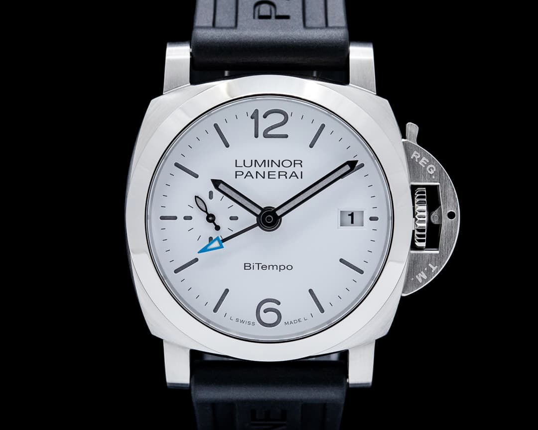 Panerai PAM01367 Luminor Quaranta BiTempo GMT SS White Dial 2025