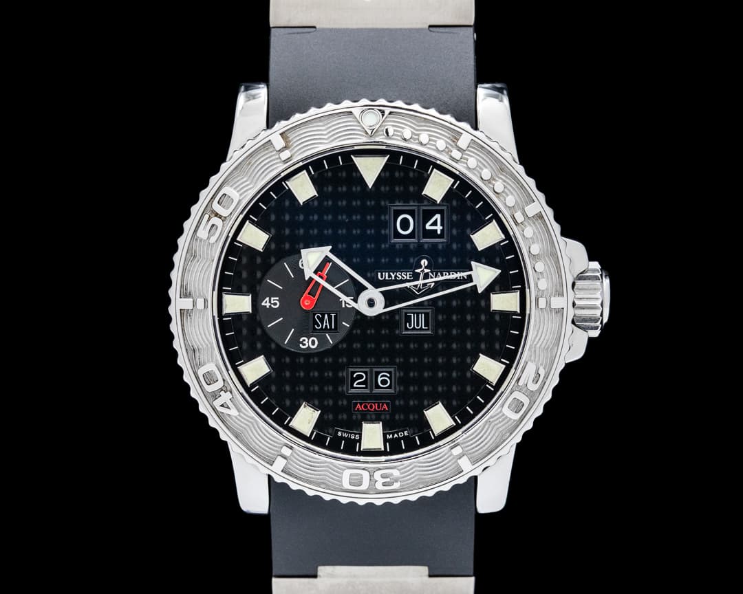 Ulysse Nardin 333-55/92 Marine Acqua Perpetual SS Black Dial