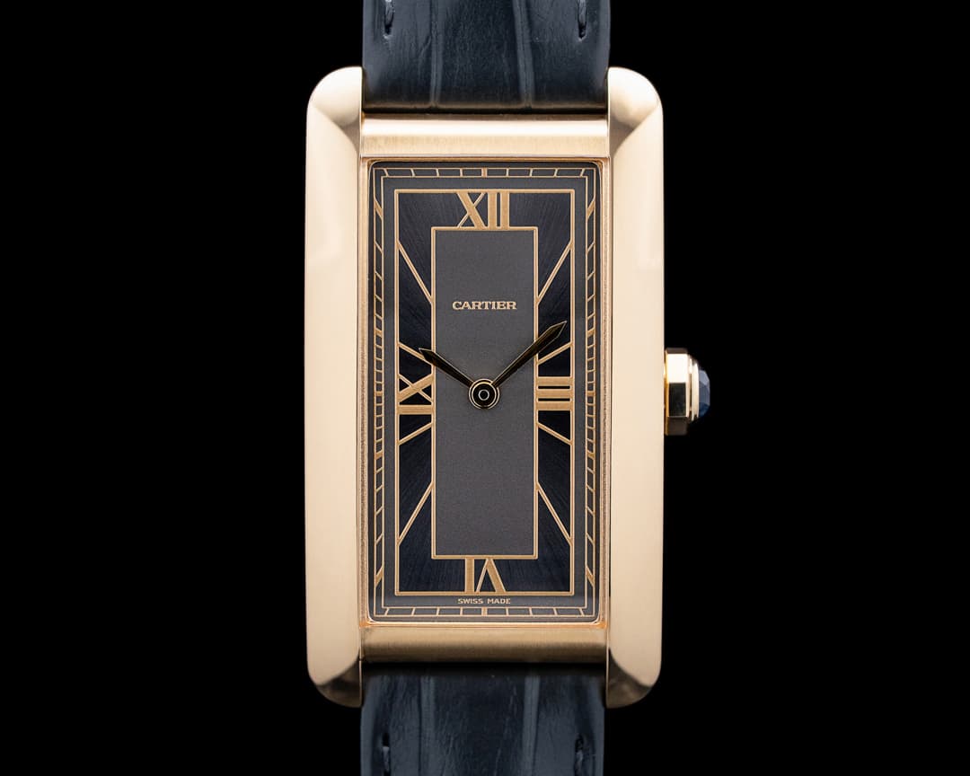 Cartier WGTA0295 Tank Americaine 18K Yellow Gold Gray Dial