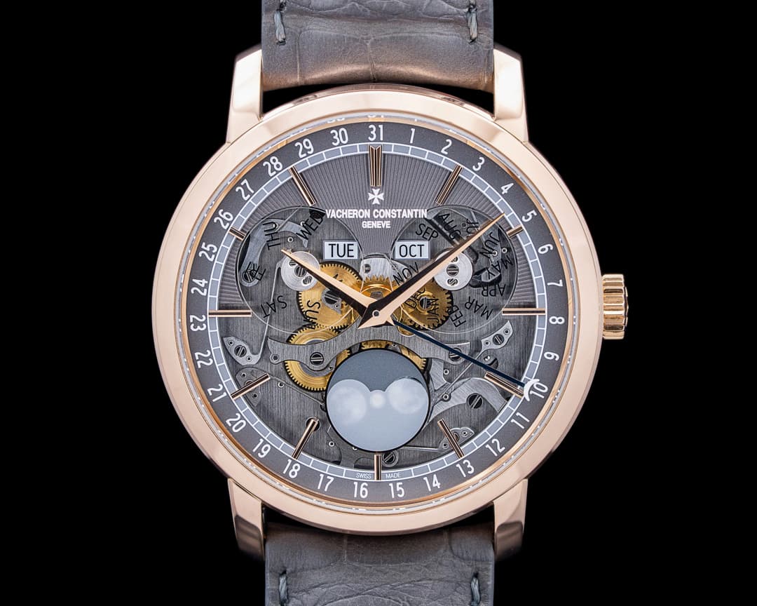 Vacheron Constantin 4020T Traditionnelle Complete Calendar 18K Rose Gold Skeleton Dial