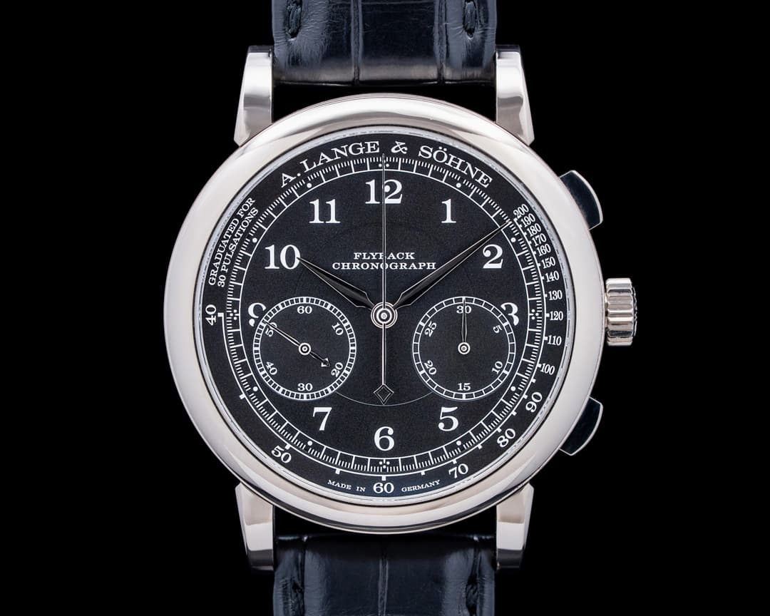 A. Lange & Söhne 414.028 1815 Chronograph 18K White Gold Black Dial