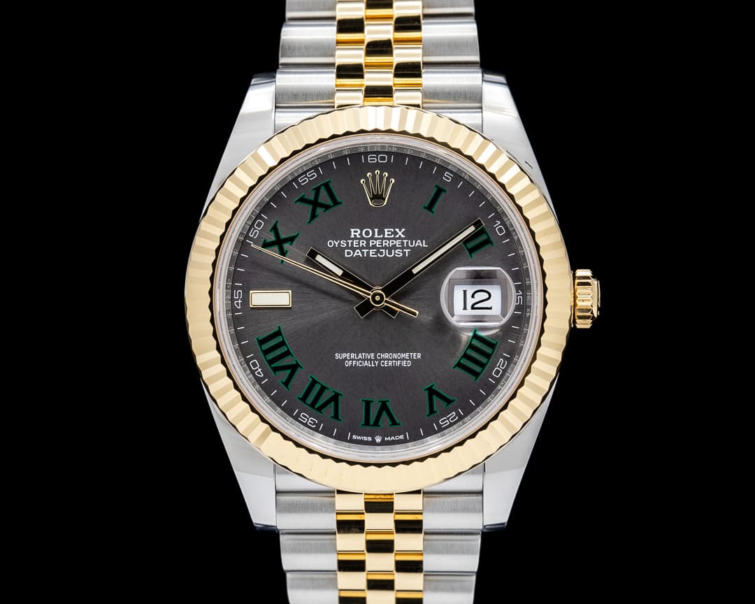 Rolex 126333 Datejust 41MM Jubilee 18K YG / SS Gray Roman Dial
