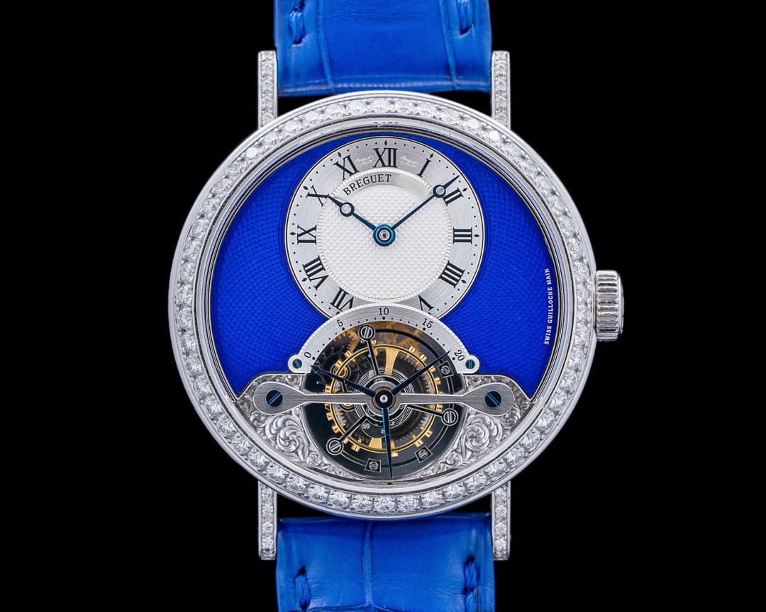 Breguet 3358BB Classique Tourbillon 18K White Gold Blue Dial