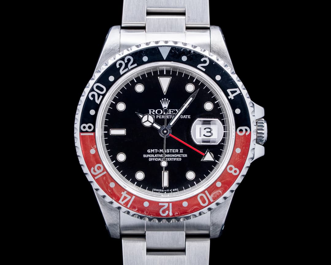 Rolex 16710 GMT-Master II Coke Bezel SS Black Dial Circa. 1997
