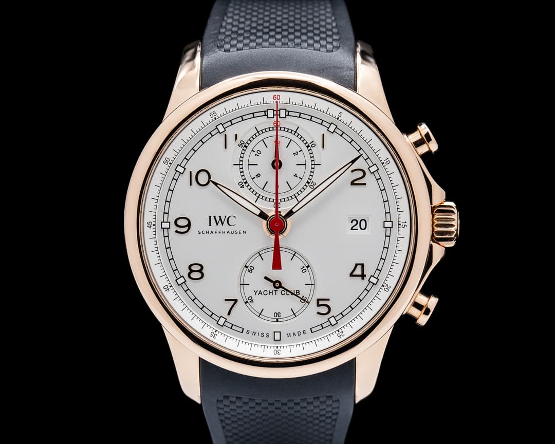 IWC IW390501 Portugieser Yacht Club Chronograph 18K Rose Gold Silver Dial
