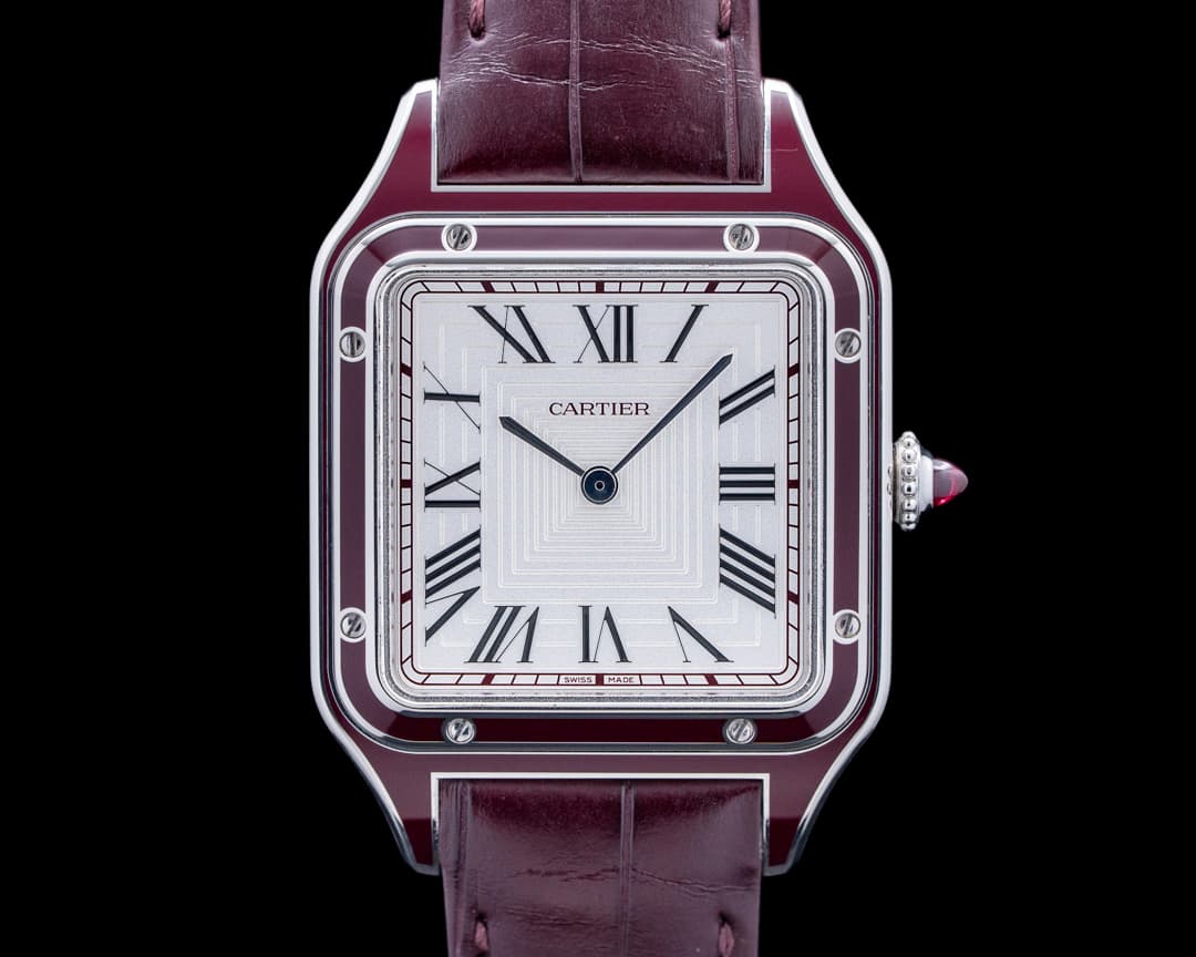 Cartier WGSA0053 Santos-Dumont Platinum Silver Dial LIMITED