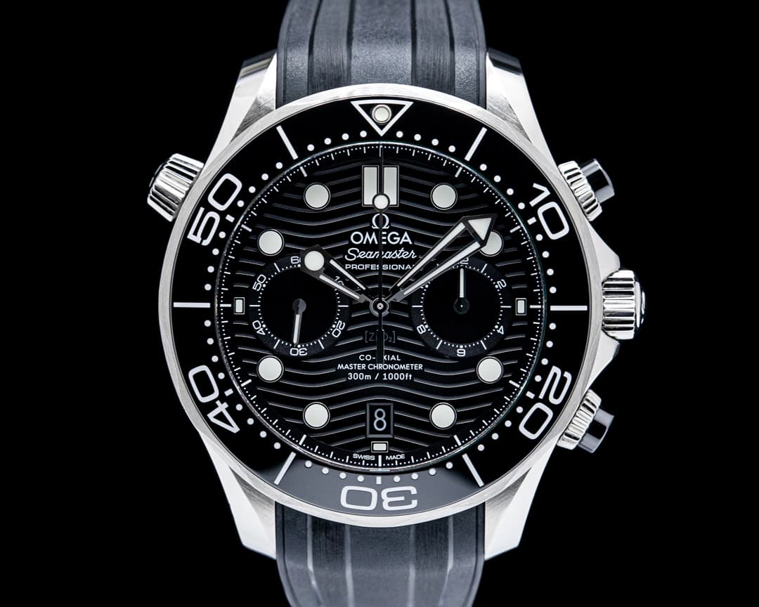 Omega Seamaster Diver 300M Chronograph SS Black Dial