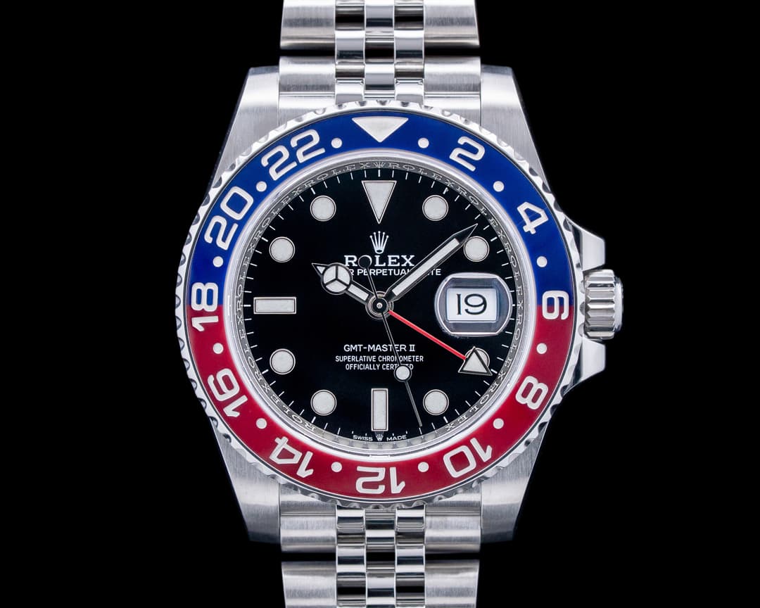 Rolex 126710BLRO GMT-Master II Pepsi Bezel SS Black Dial